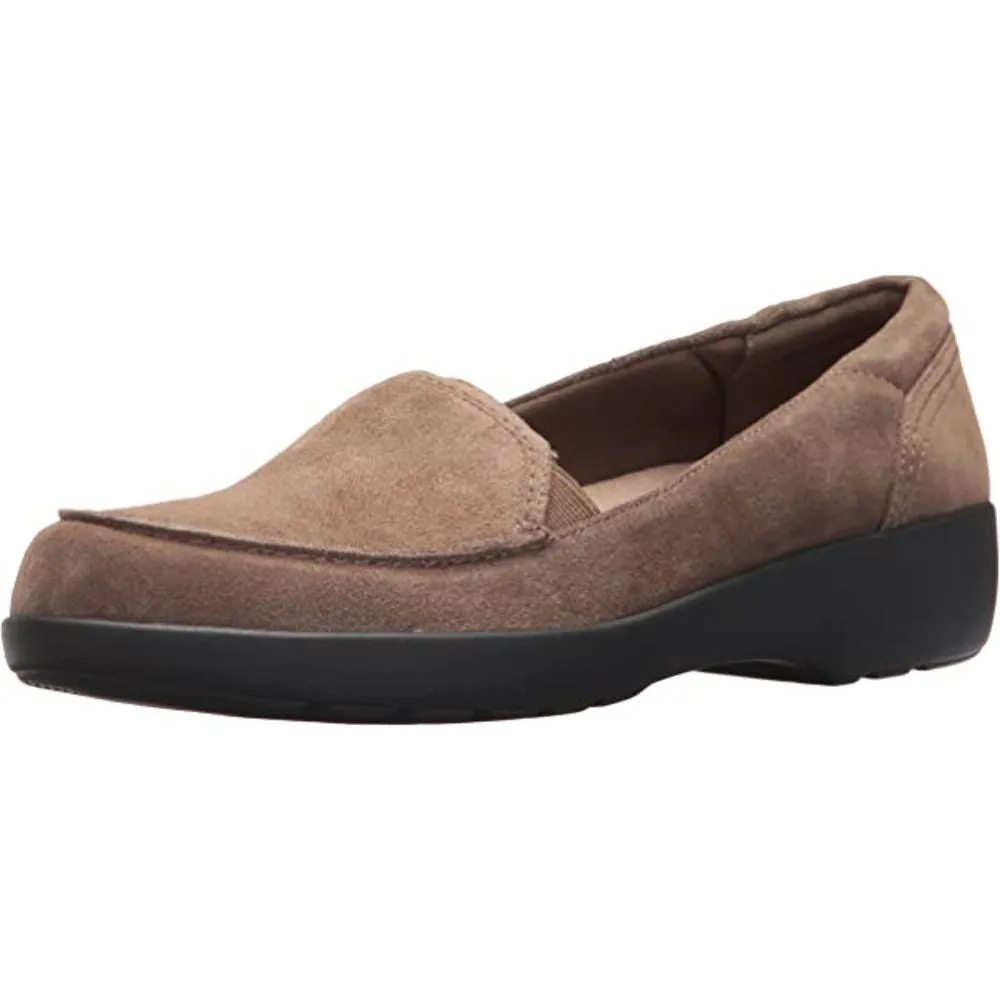 Karin Taupe Suede Easy Spirit Loafer Flats