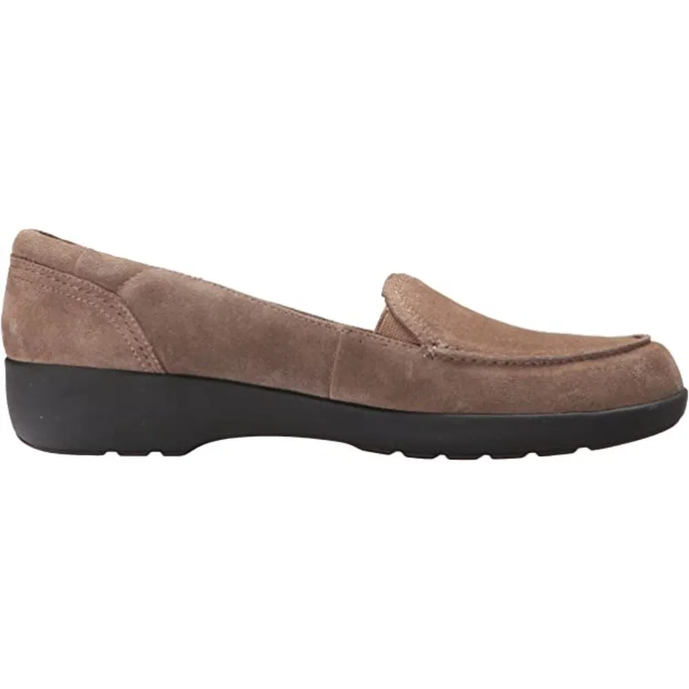Karin Taupe Suede Easy Spirit Loafer Flats