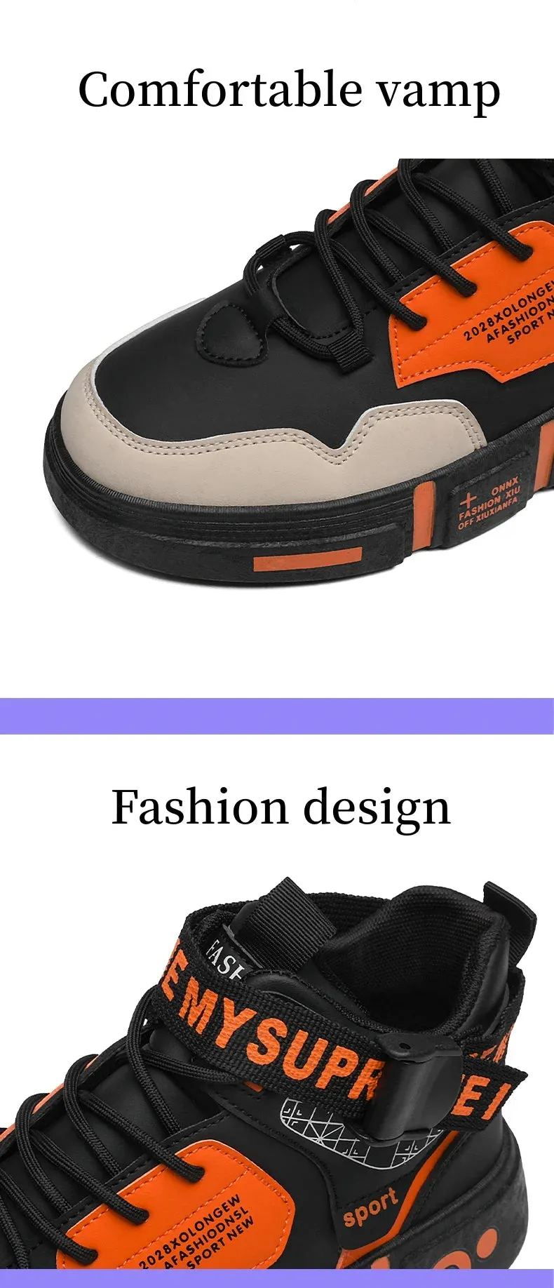 Kids Non-Slip Street Flat Skateboard Sneakers