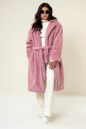 kris Teddy Coat Pink