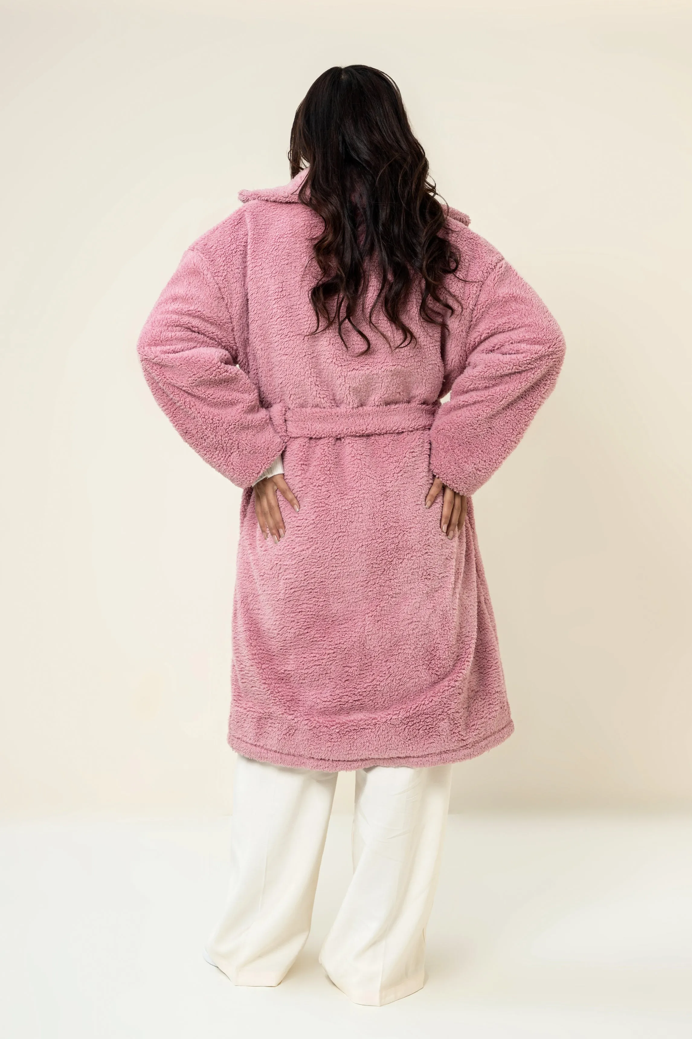 kris Teddy Coat Pink