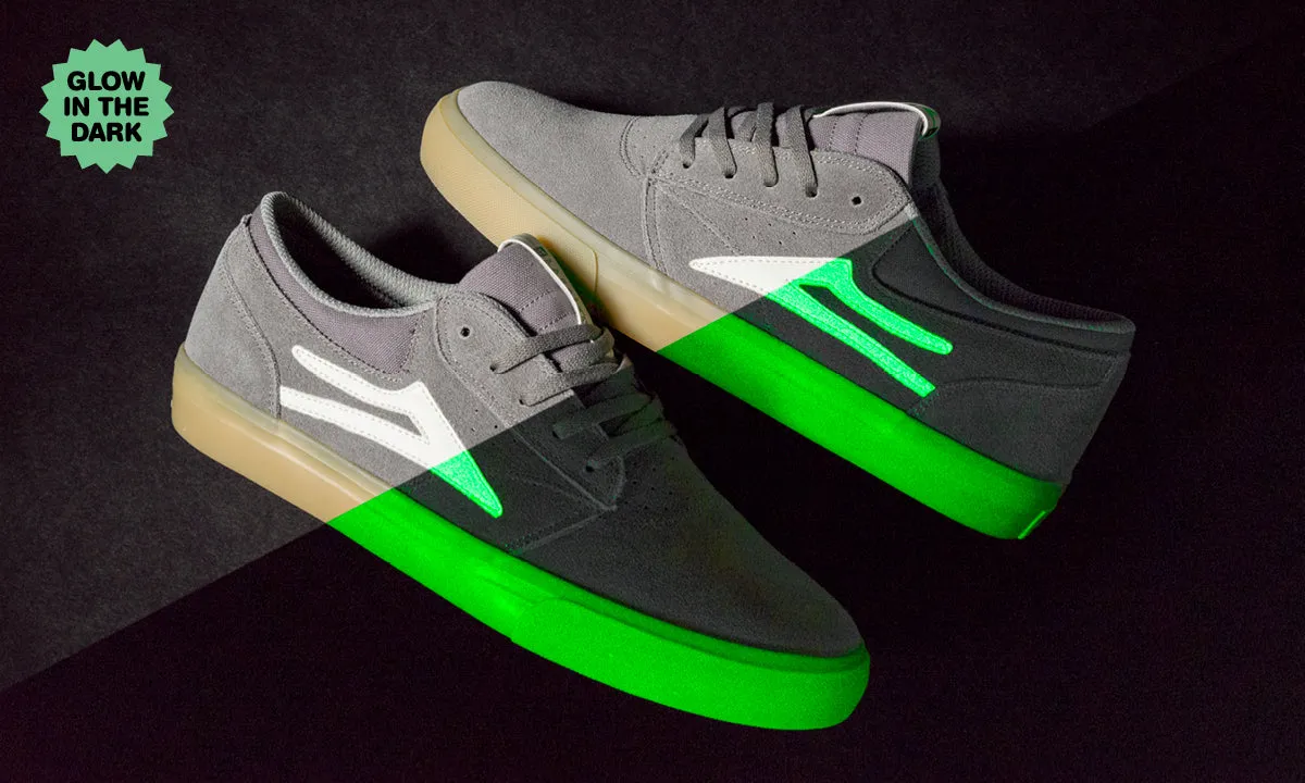 Lakai Griffin Skateboard Shoe - Grey/Glow
