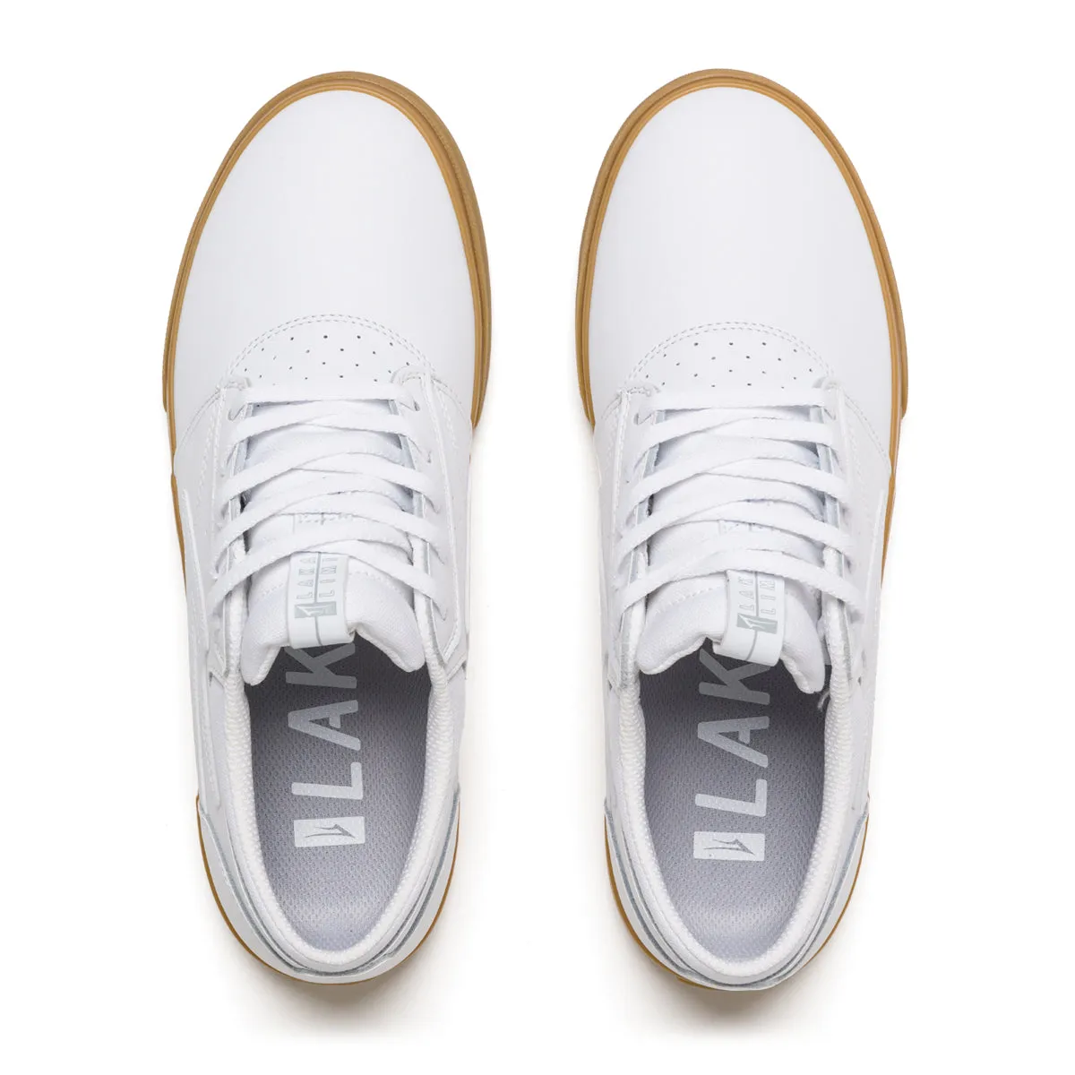 Lakai Griffin Skateboard Shoe - White/Gum