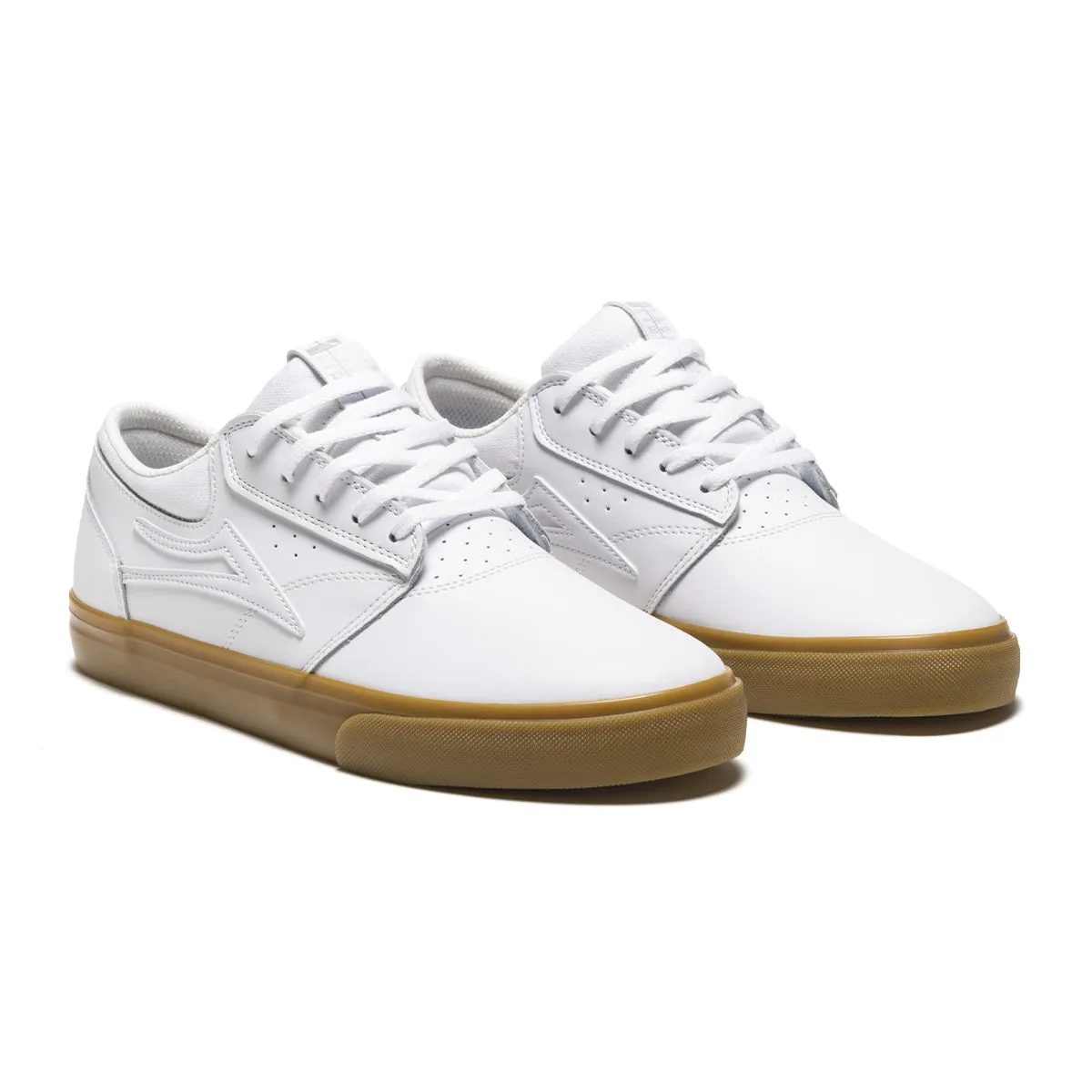 Lakai Griffin Skateboard Shoe - White/Gum