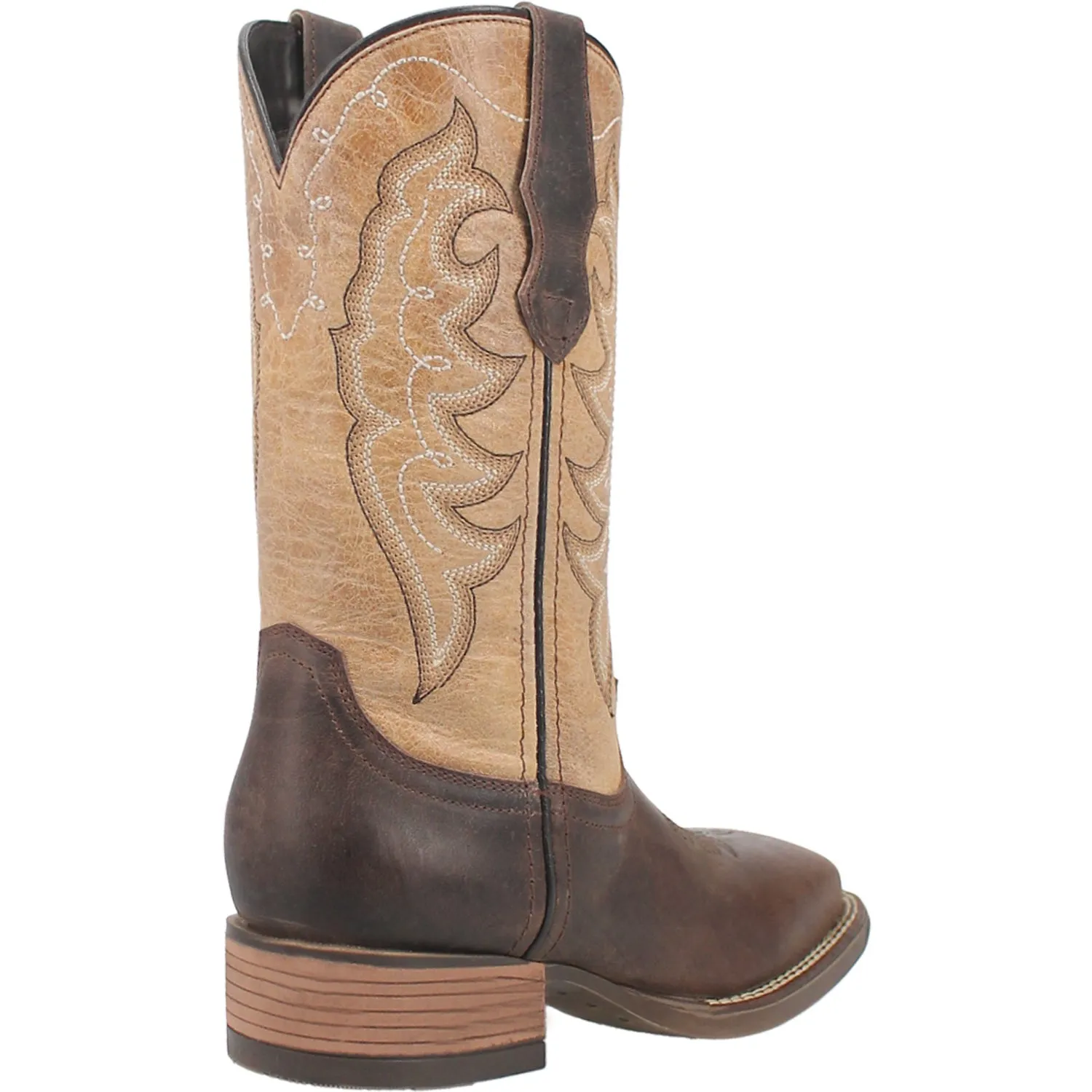 Laredo Womens Delaney Dark Brown Leather Cowboy Boots 7.5 M