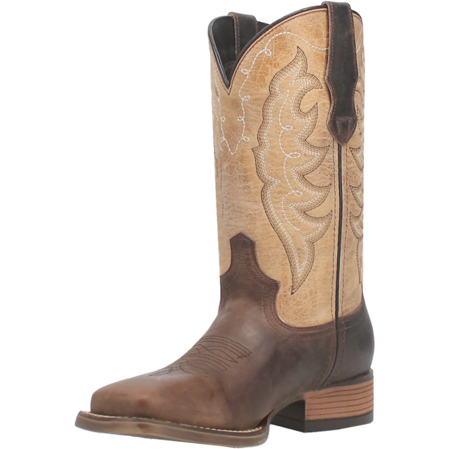 Laredo Womens Delaney Dark Brown Leather Cowboy Boots 7.5 M