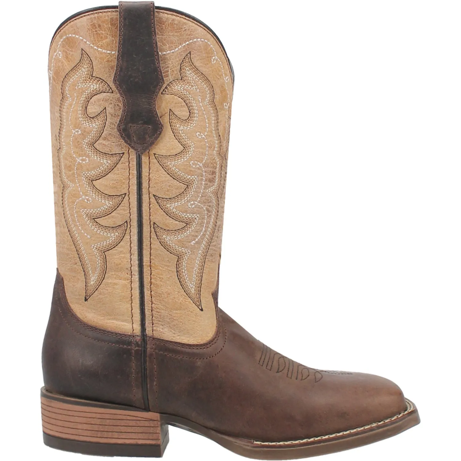 Laredo Womens Delaney Dark Brown Leather Cowboy Boots 7.5 M