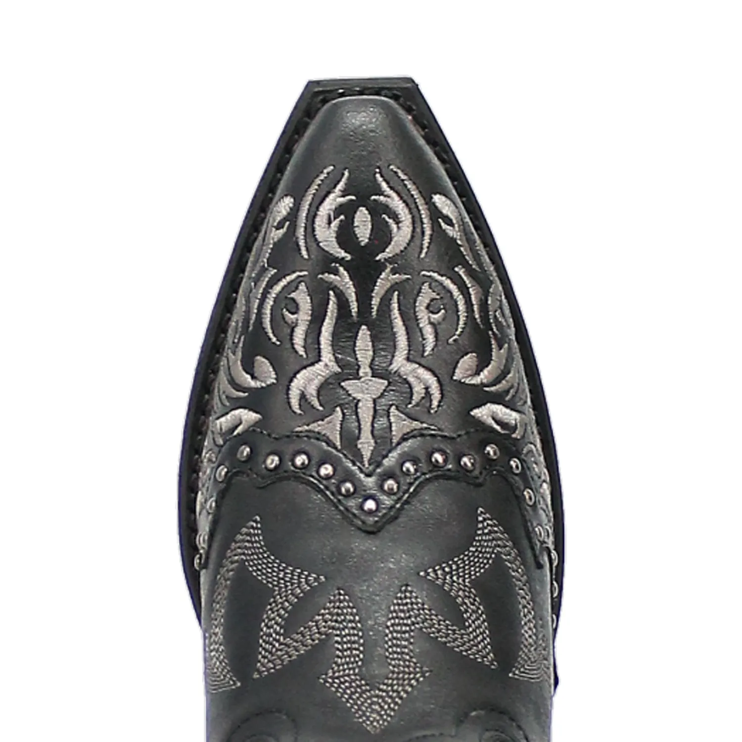 Laredo Womens Regan Black Leather Cowboy Boots 7 M