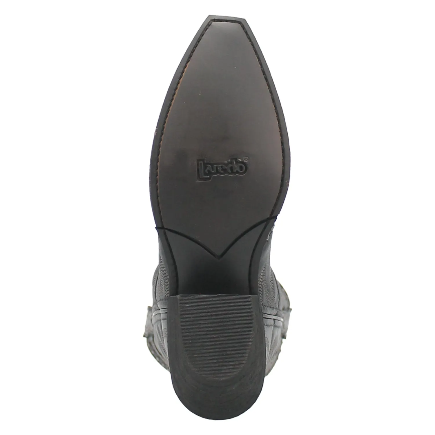 Laredo Womens Regan Black Leather Cowboy Boots 7 M