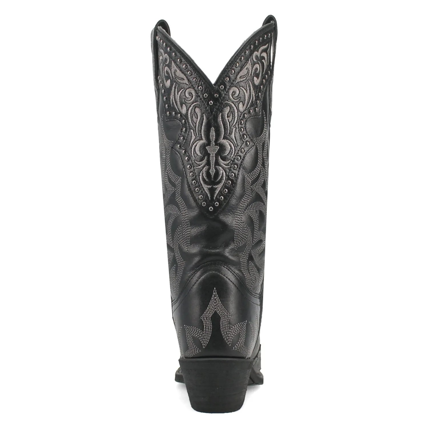 Laredo Womens Regan Black Leather Cowboy Boots 7 M