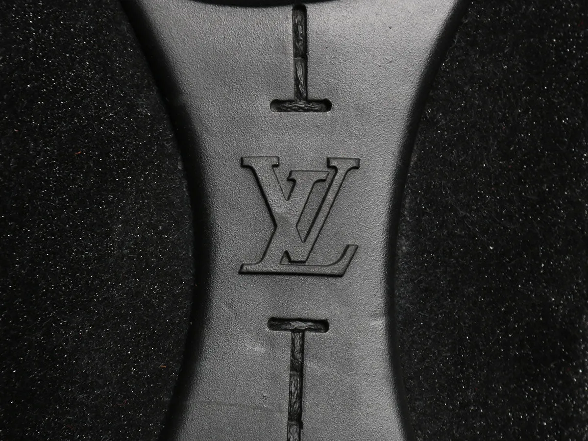 Louis Vuitton Black Suede Shimmer Whisper Ballerina Flats