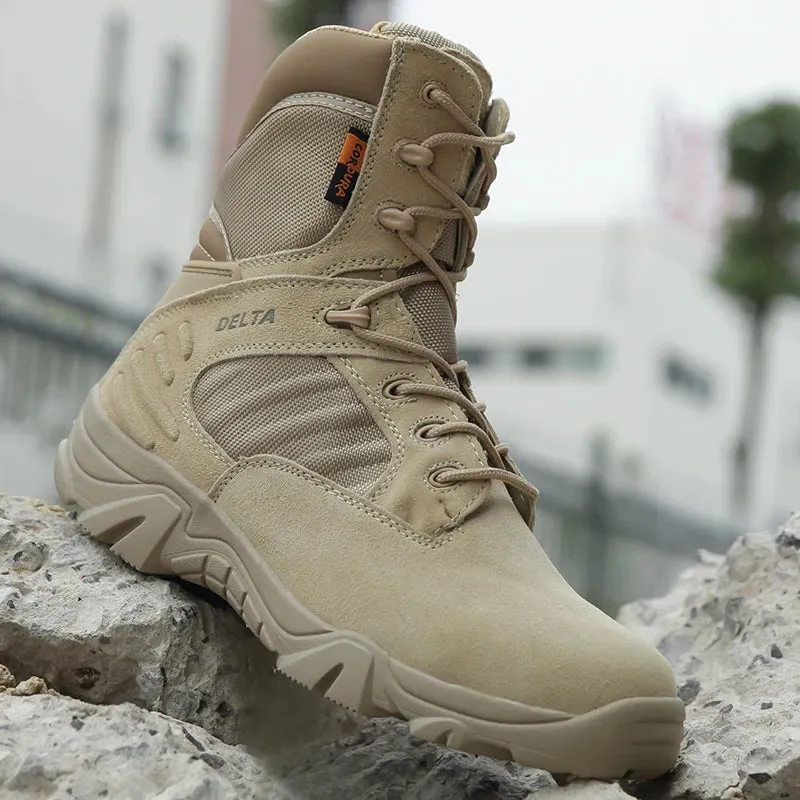Men Desert Tactical Boots Waterproof Boot Lace Up Combat Ankle Boots Big Size