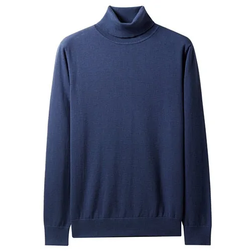 Men Sweaters Knitted Sweater Men 100% Cotton Slight Stretechy Soft Blusa