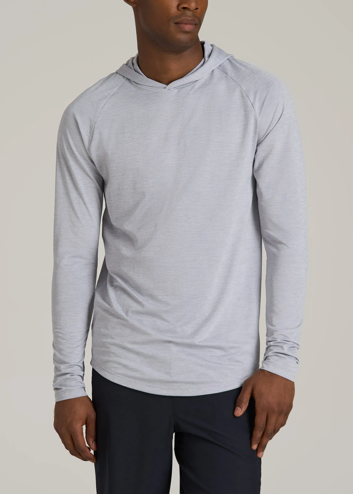Men's A.T. Performance Training Tall Hoodie in Light Silver