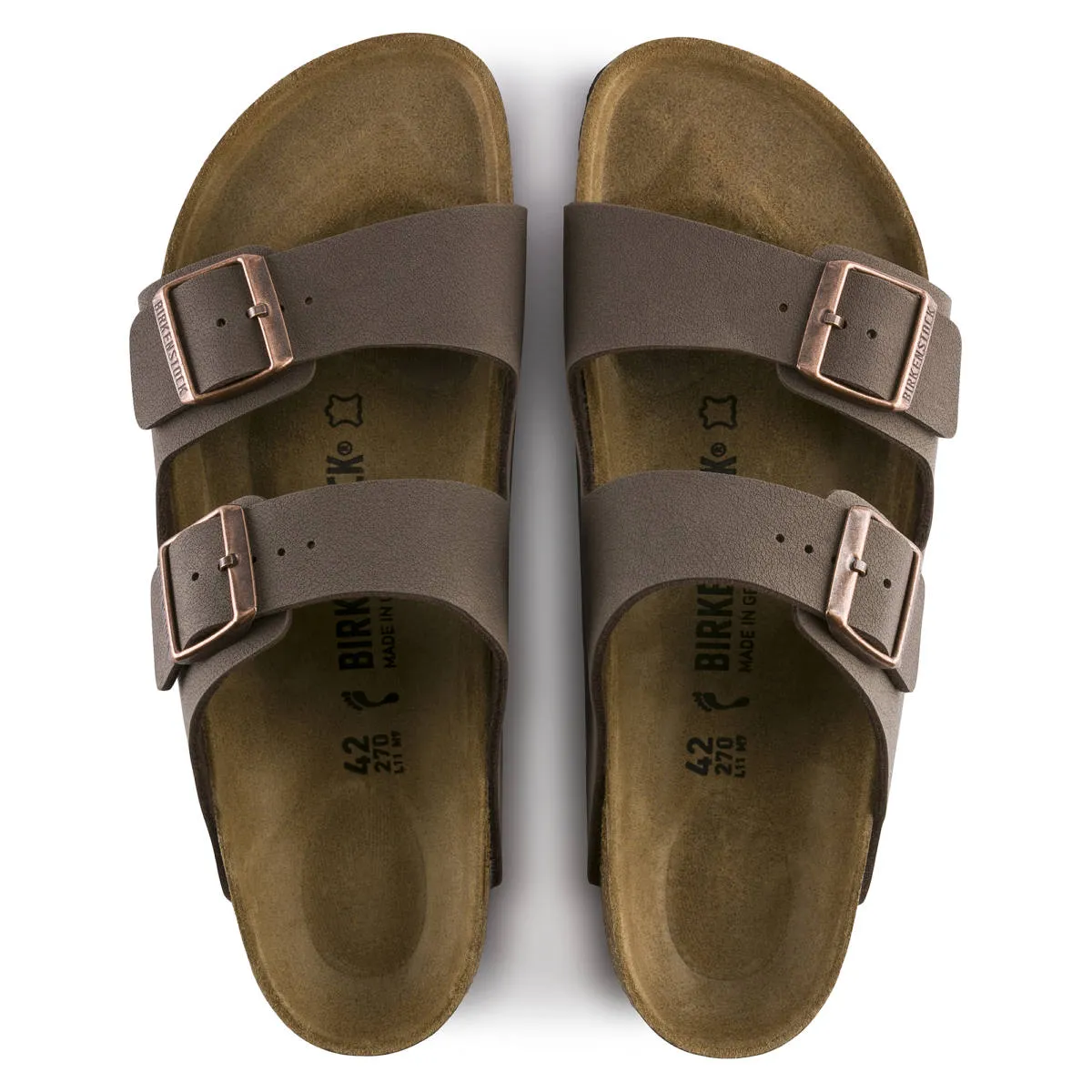 Men's Birkenstock Arizona Mocha Birkibuc - BIRK-151181