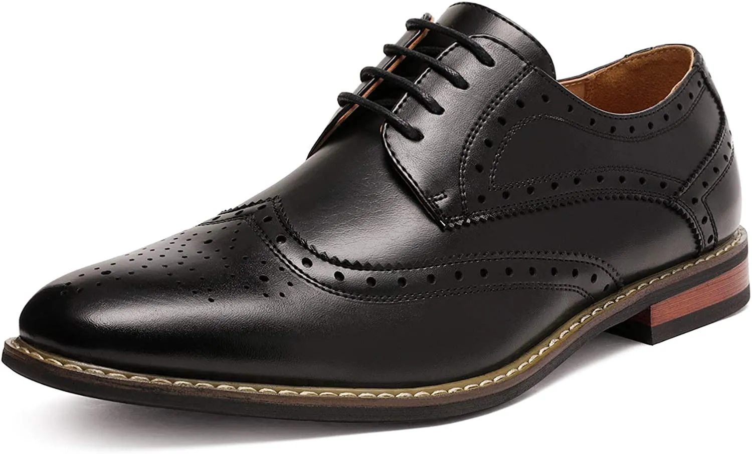 Men's Classic Formal Italy Oxford Wingtip Lace Up Dress Shoes
