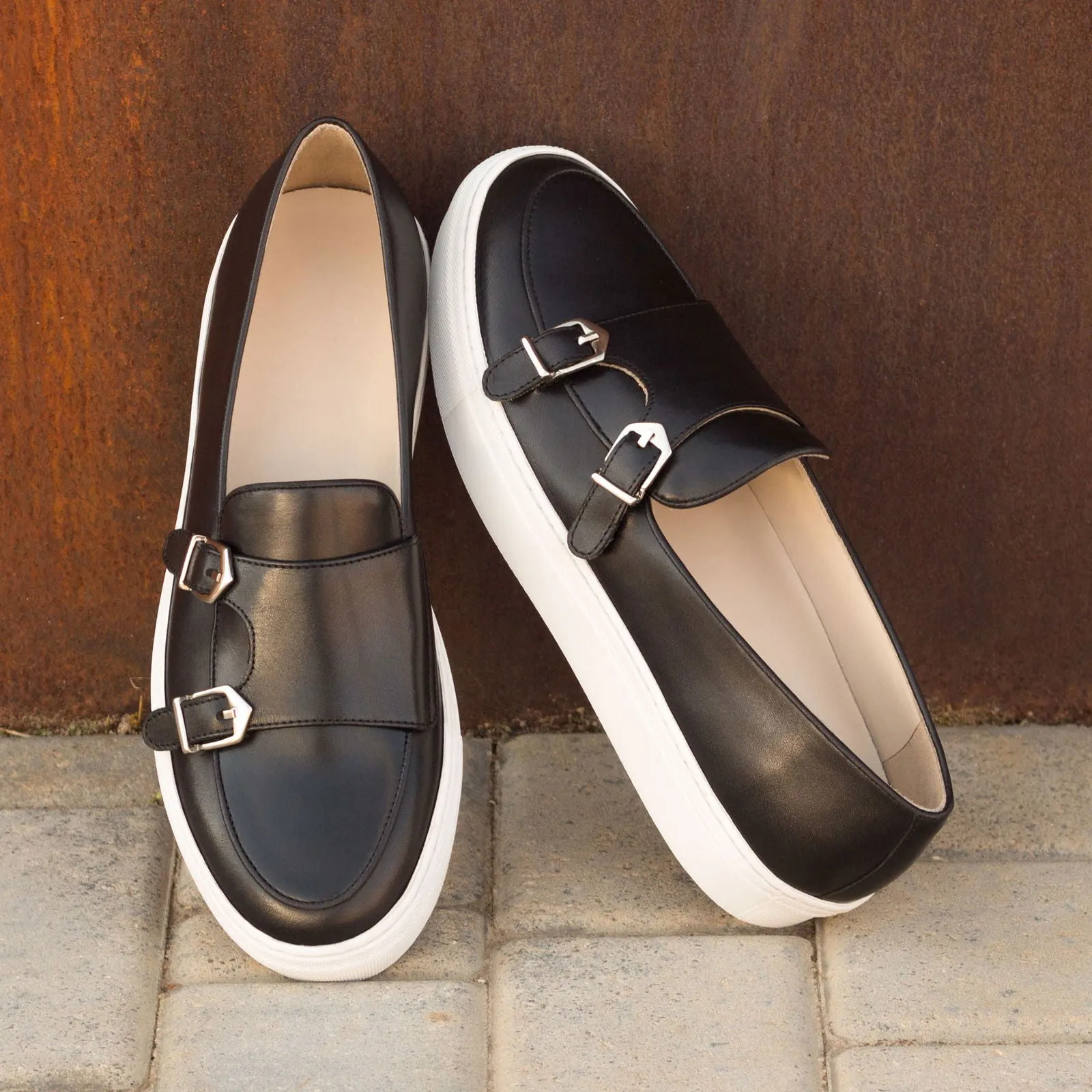 Men's Double Monk Sneakers Wide Plus Size 3344