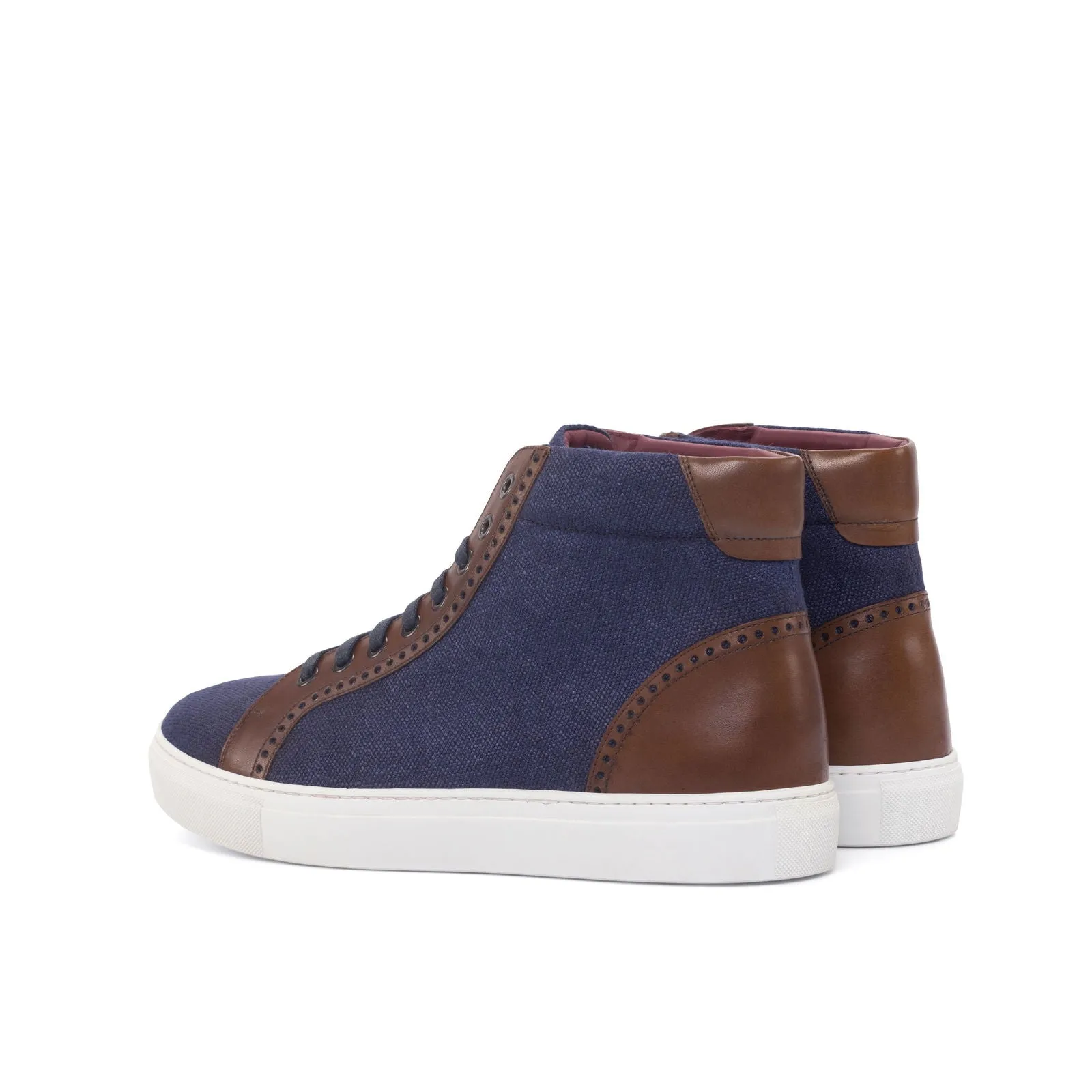 Men's High Kick Sneakers Wide Plus Size Blue 4584