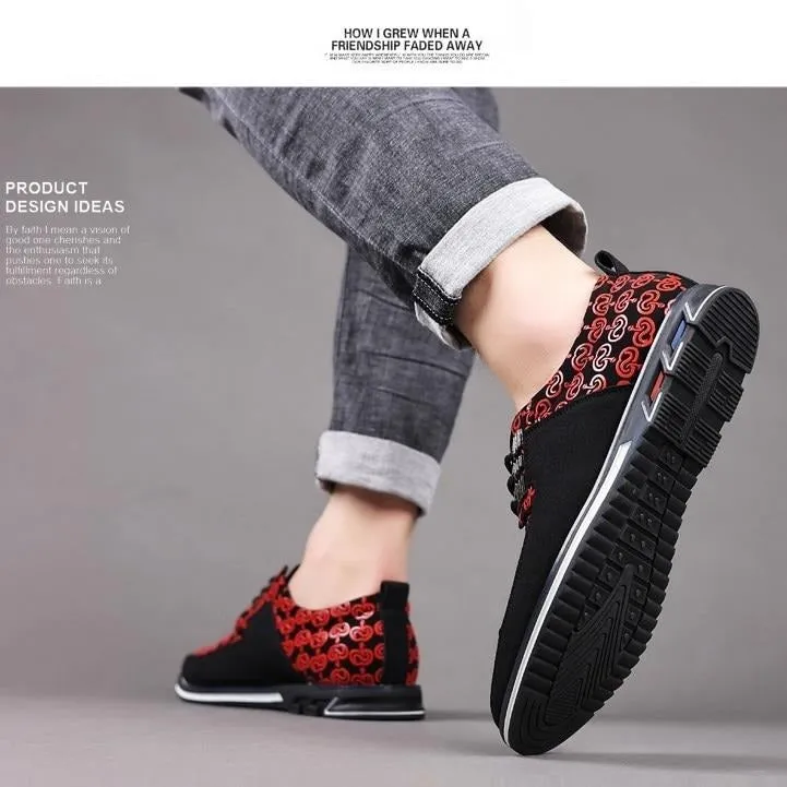 Men's Leather Casual Shoes Fashion Loafers Moccasins Breathable Slip On Driving Lace-Up Patchwork