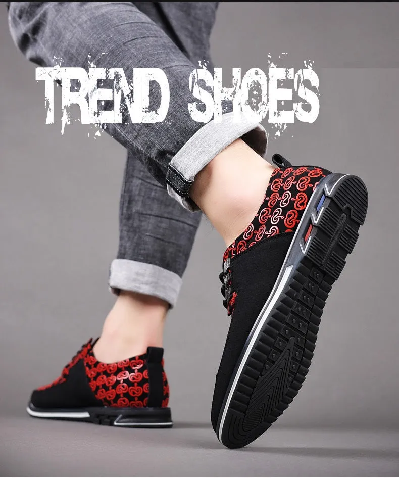 Men's Leather Casual Shoes Fashion Loafers Moccasins Breathable Slip On Driving Lace-Up Patchwork