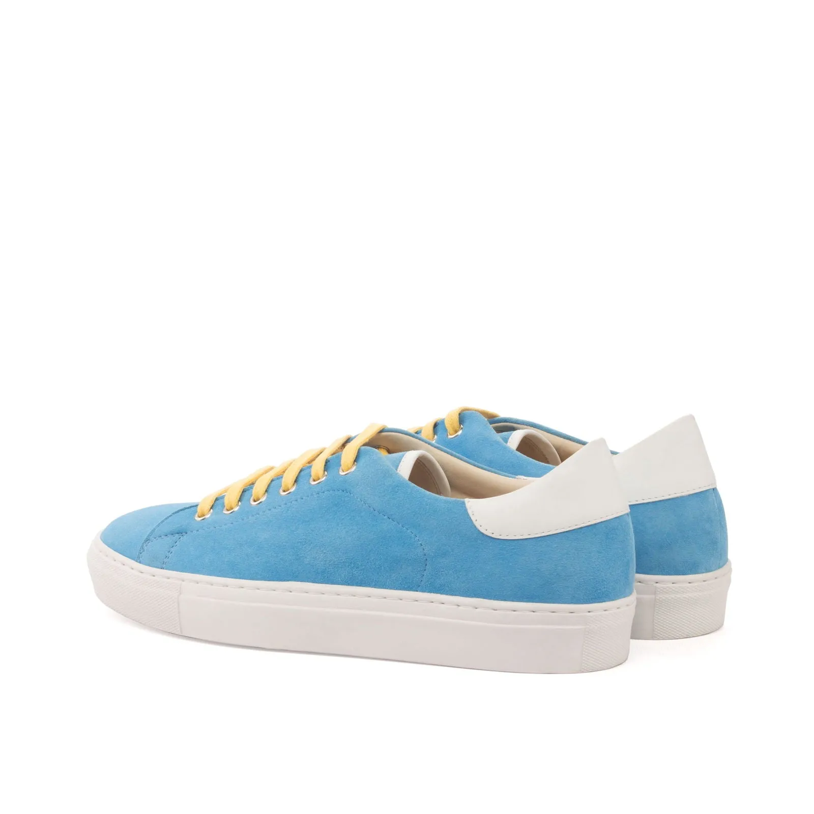 Men's Leather Trainers Wide Plus Size Blue 3385