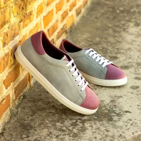 Men's Leather Trainers Wide Violet Grey 4369