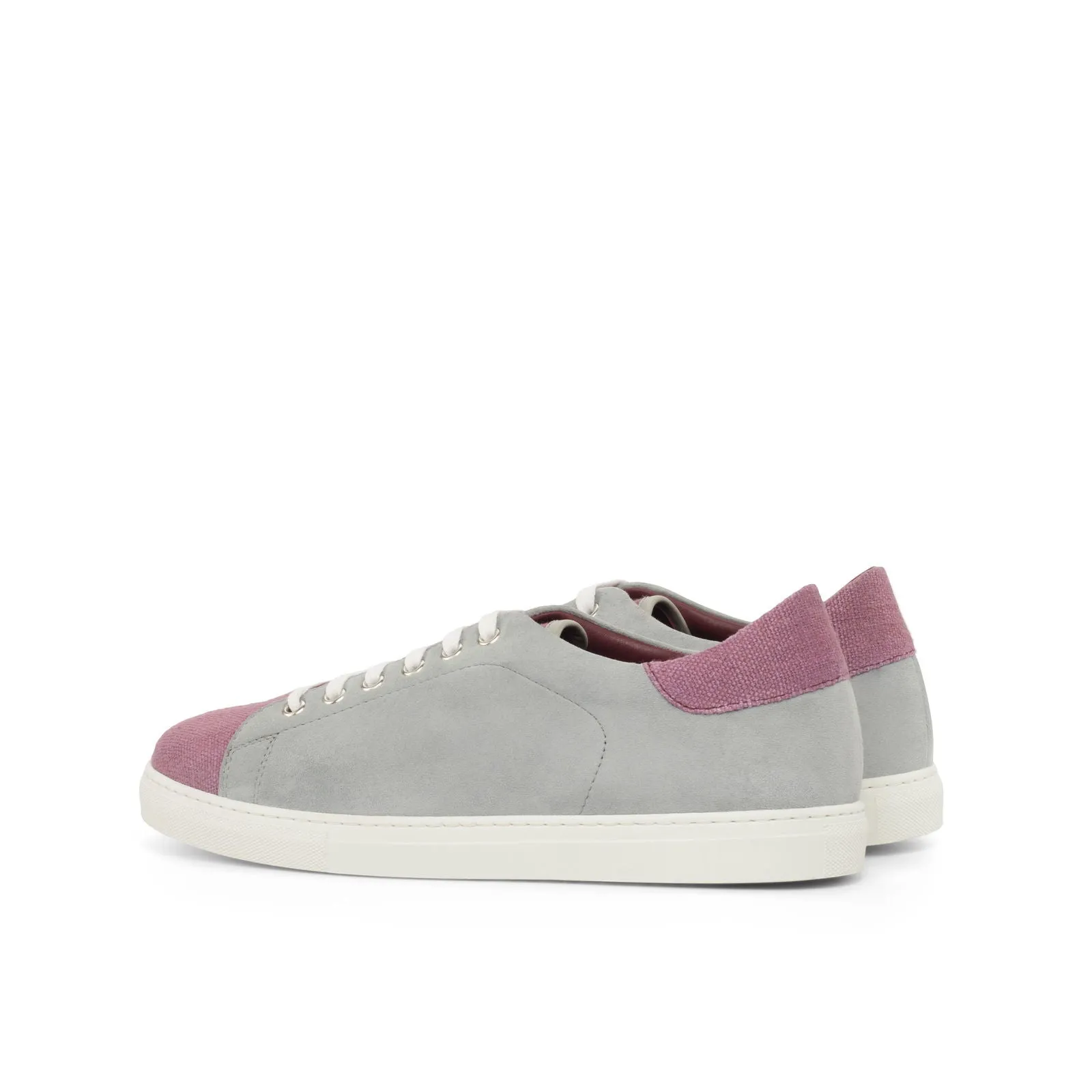 Men's Leather Trainers Wide Violet Grey 4369