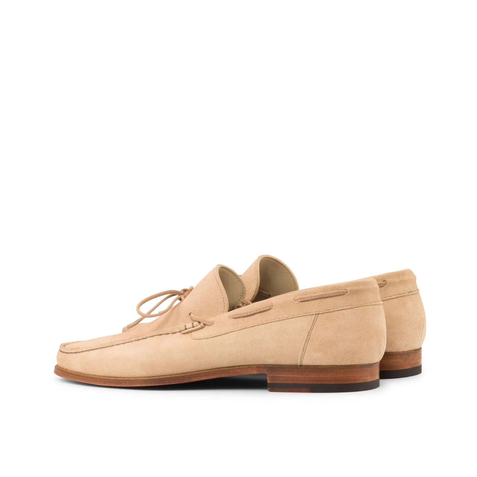 Men's Moccasin Leather Shoes Plus Size Brown 3796