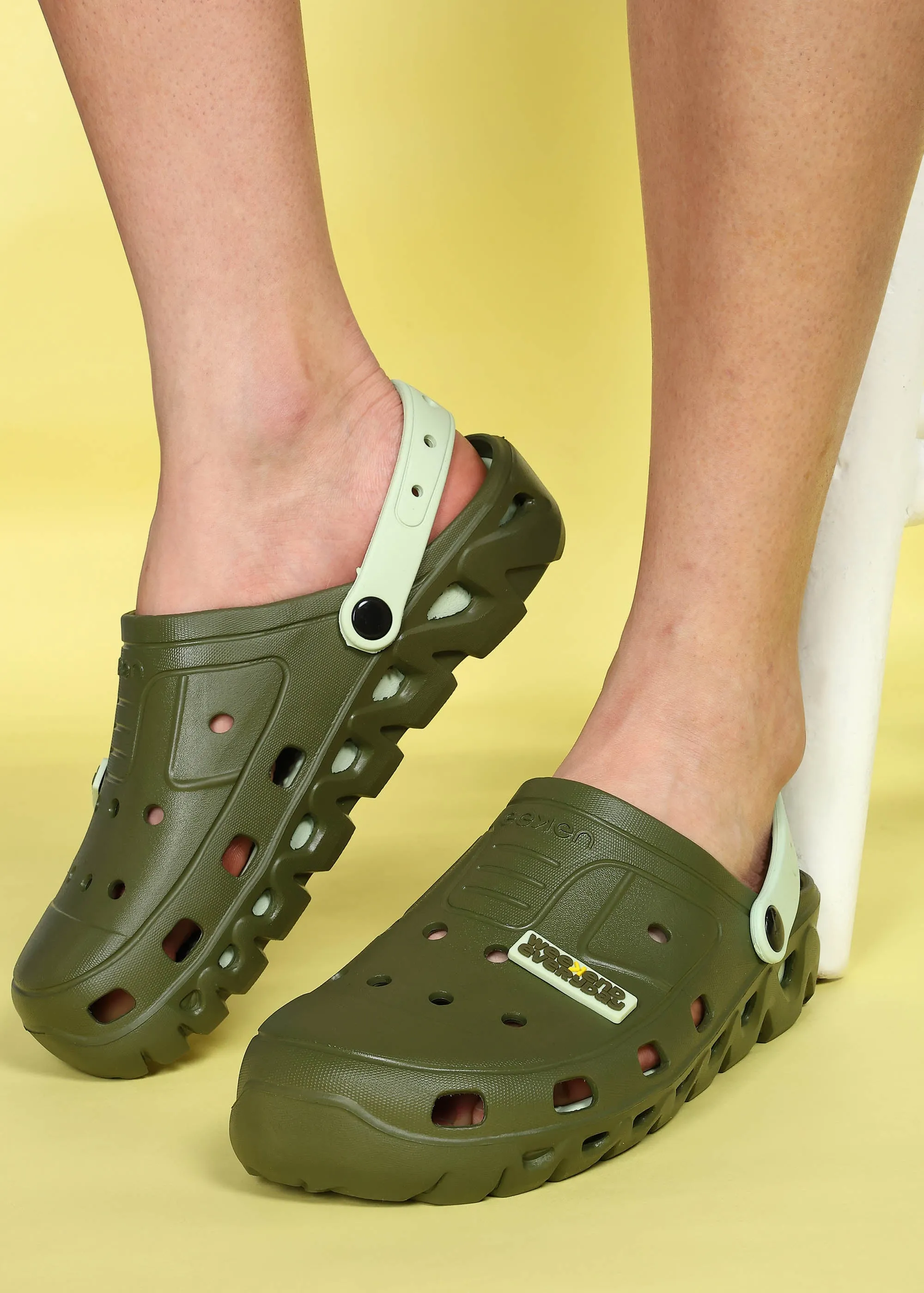 Men's Slip-on Pastel Green Sandals for Men | Comfortable Sole & Durable