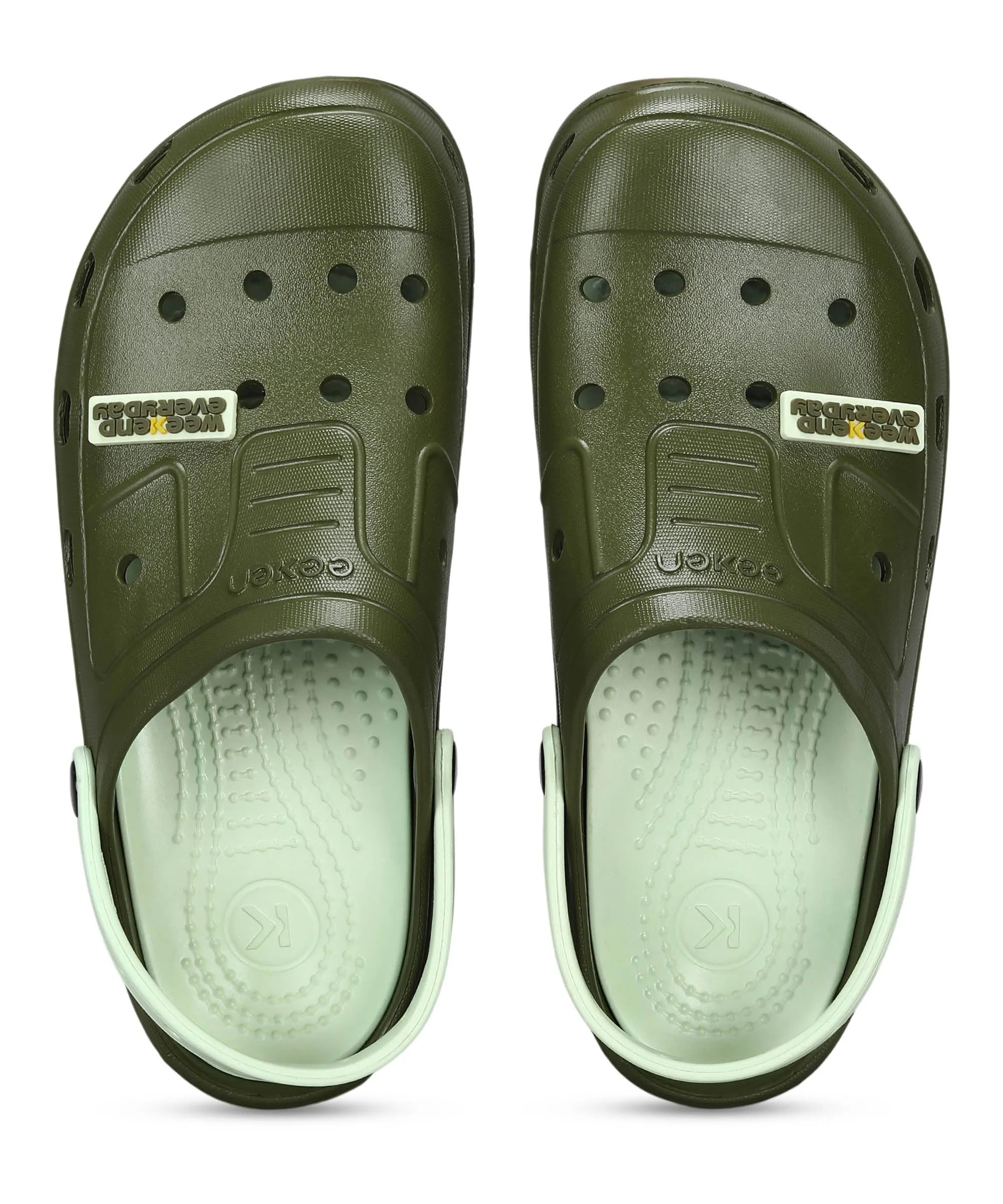 Men's Slip-on Pastel Green Sandals for Men | Comfortable Sole & Durable
