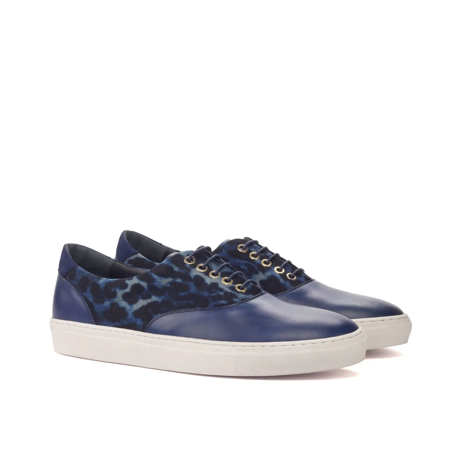 Men's Top Sider Leather Sneakers Wide Plus Size Blue 3340