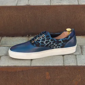 Men's Top Sider Leather Sneakers Wide Plus Size Blue 3340