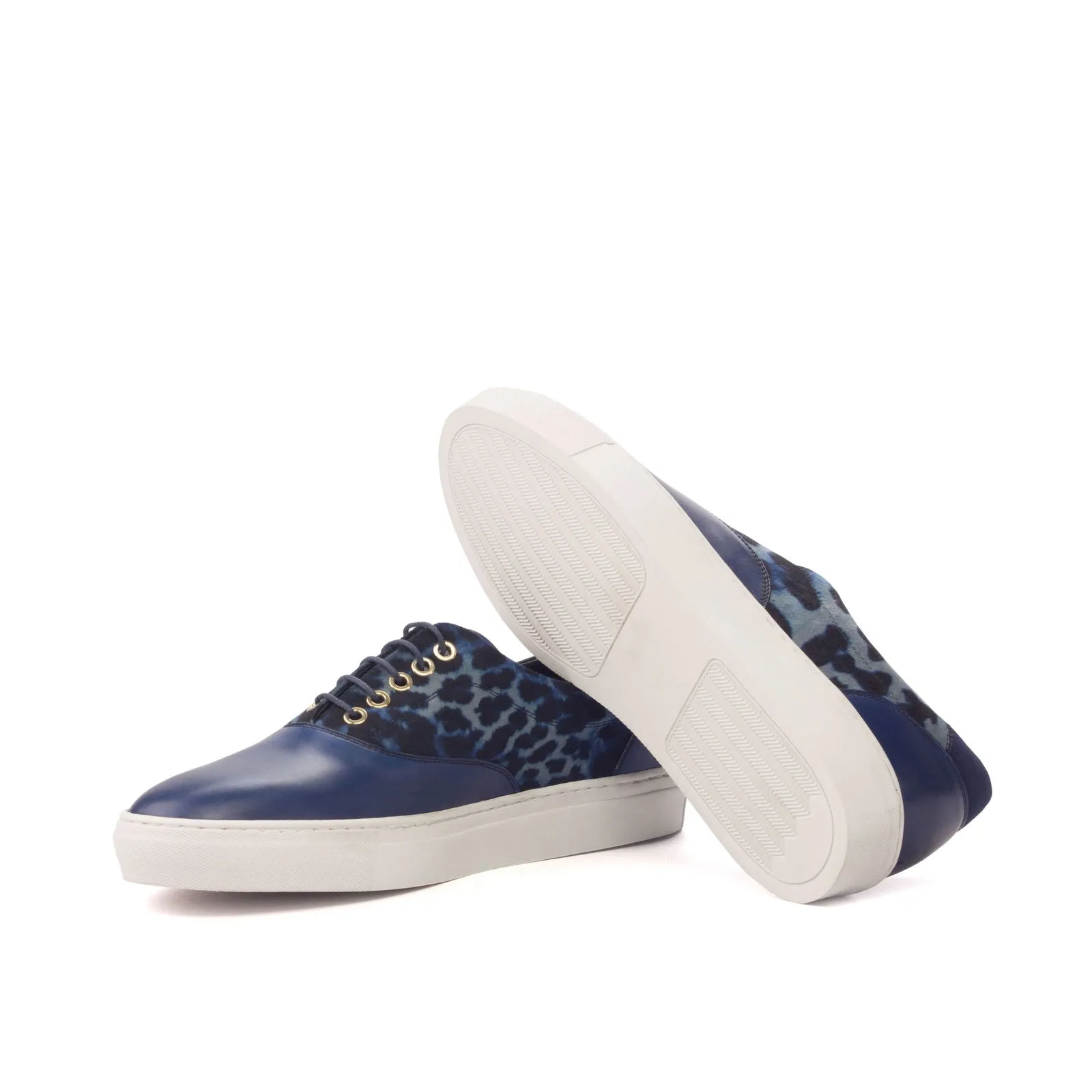 Men's Top Sider Leather Sneakers Wide Plus Size Blue 3340