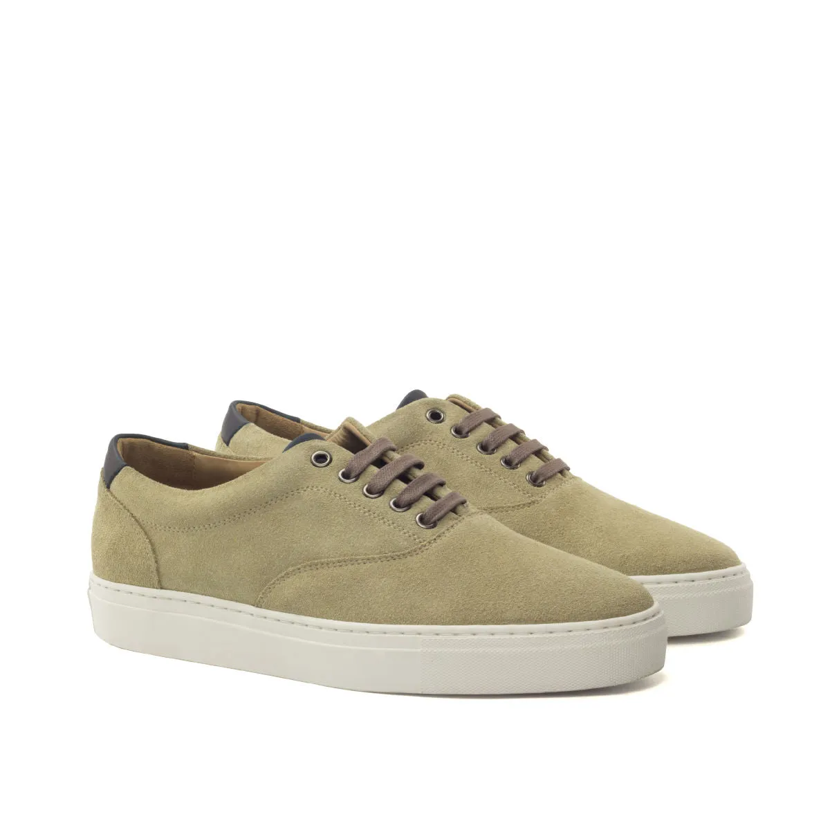 Men's Top Sider Leather Sneakers Wide Plus Size Brown 2871