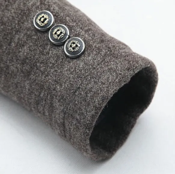 Men's Winter Warm Woolen Long Coat With Detachable Scarf
