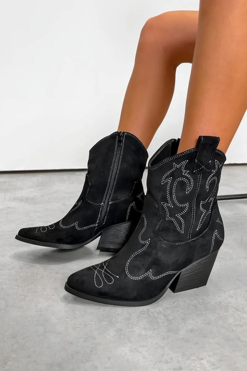 MICHIGAN Cowboy Western Boots - Black