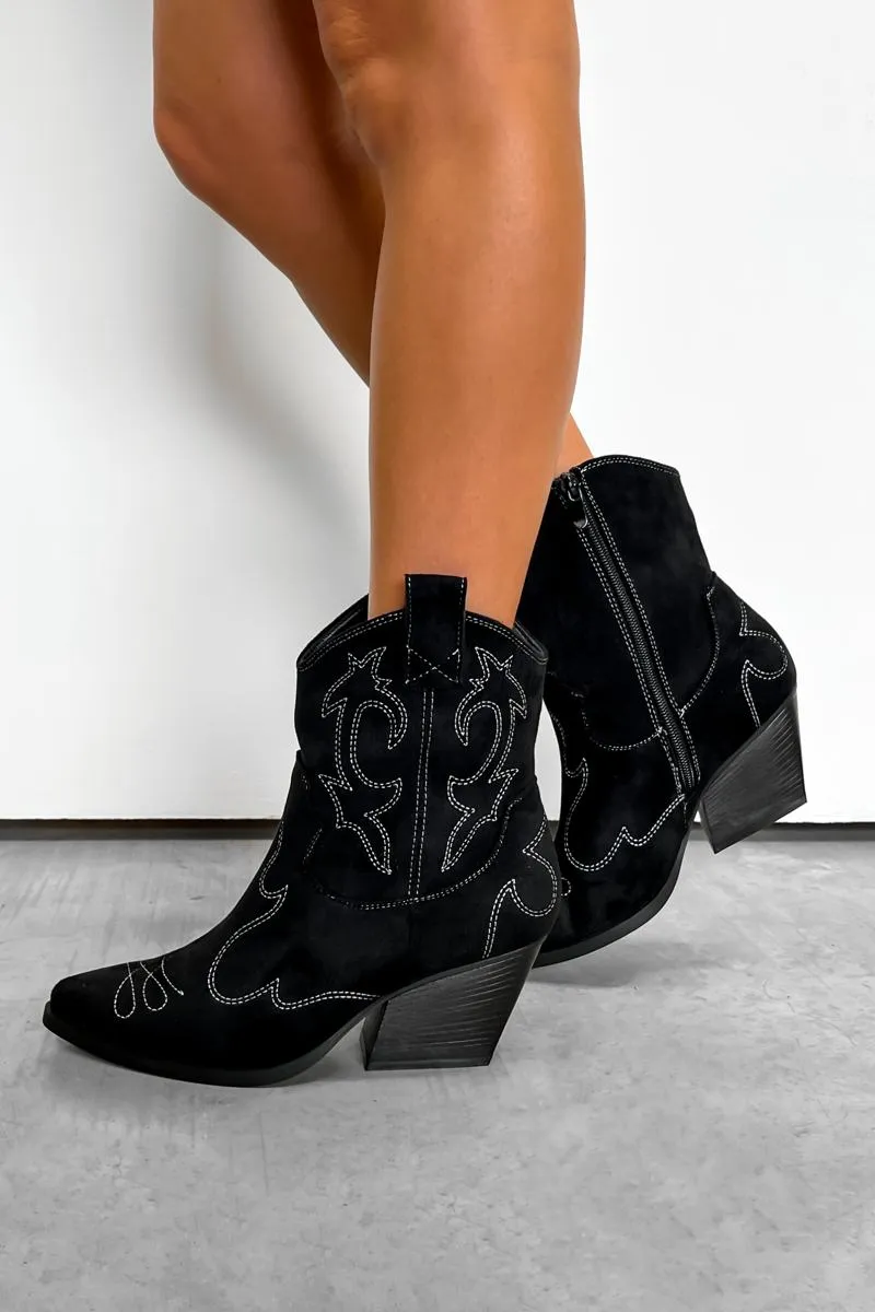 MICHIGAN Cowboy Western Boots - Black