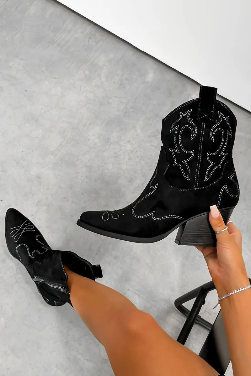 MICHIGAN Cowboy Western Boots - Black