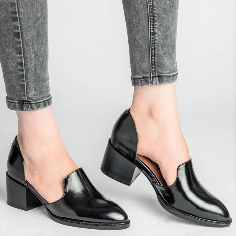 Mid-heel Women's Slip On Comfort Pump Shoes