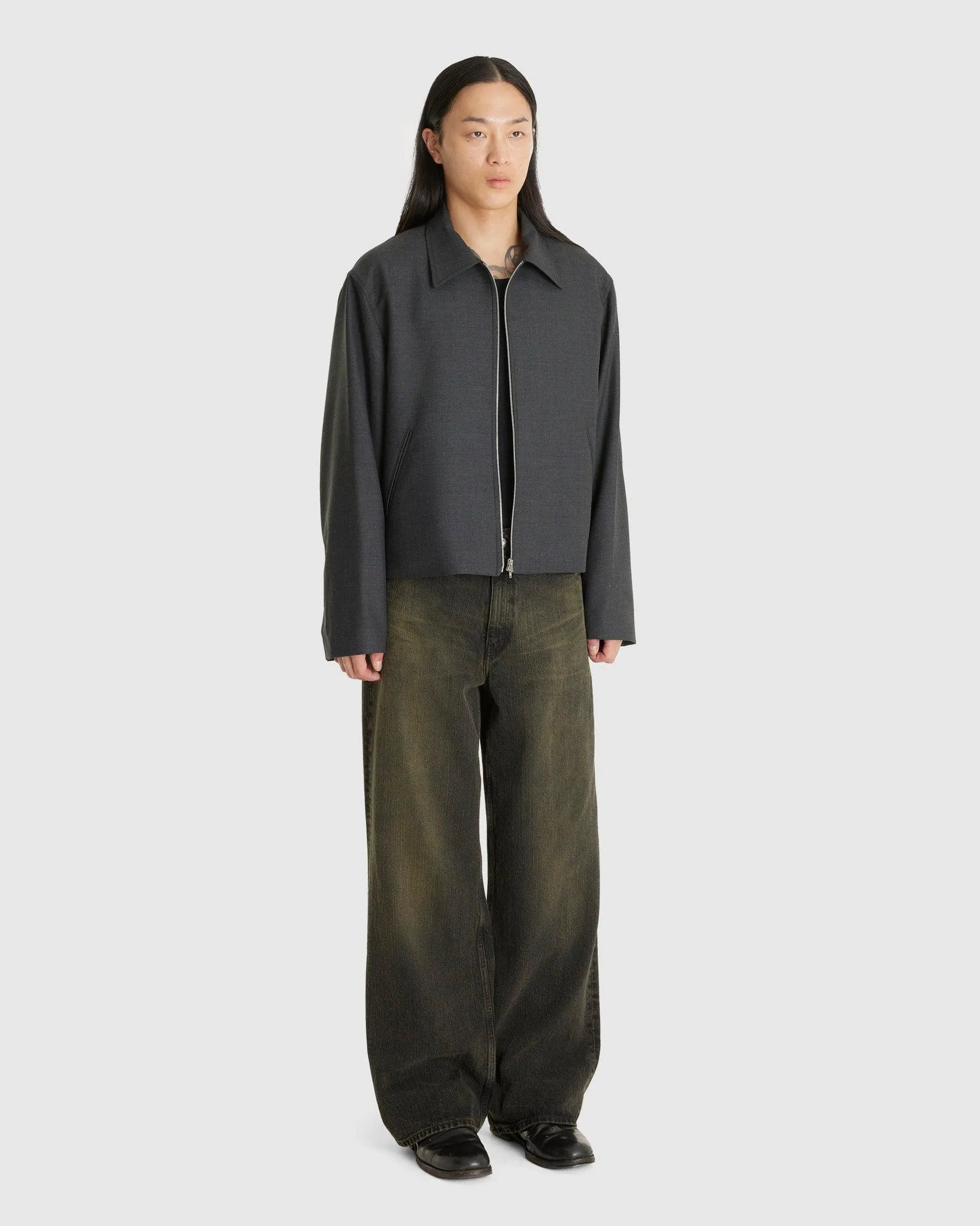 Mini Jacket Premium Charcoal Office Wool