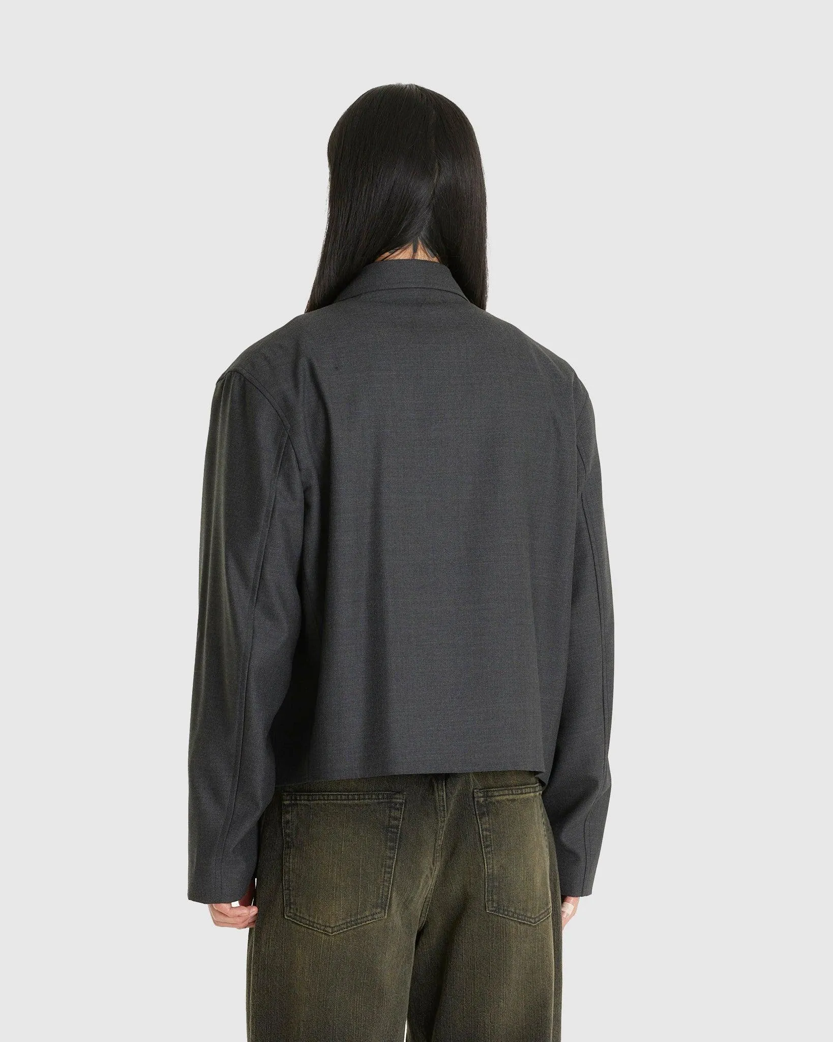 Mini Jacket Premium Charcoal Office Wool