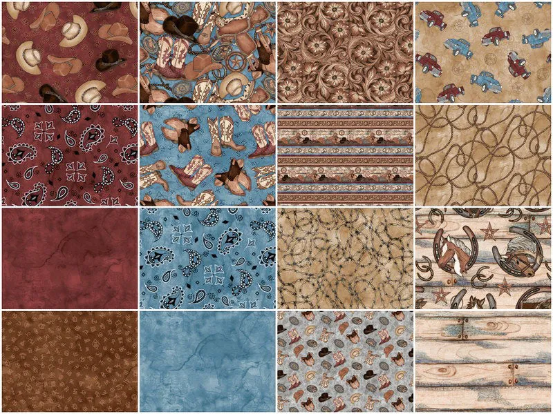 My Hero Wears Cowboy Boots Favorites Fat Quarter Bundle