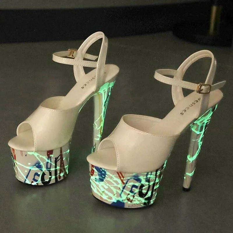 Neon Patent Leather Stiletto Heels