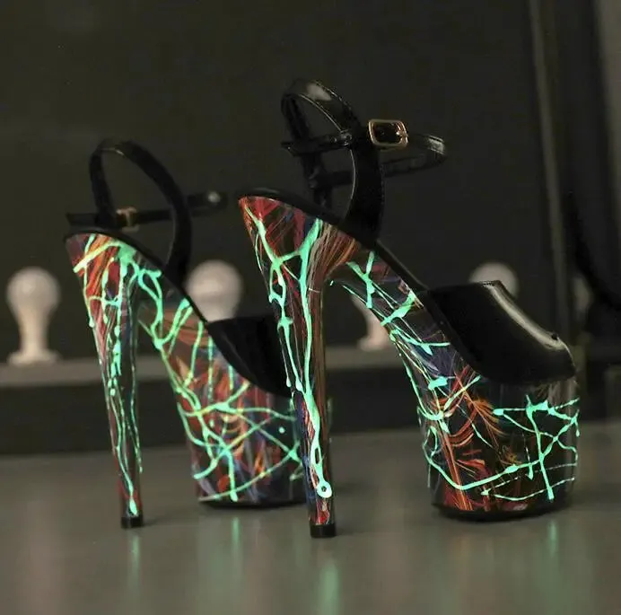 Neon Patent Leather Stiletto Heels