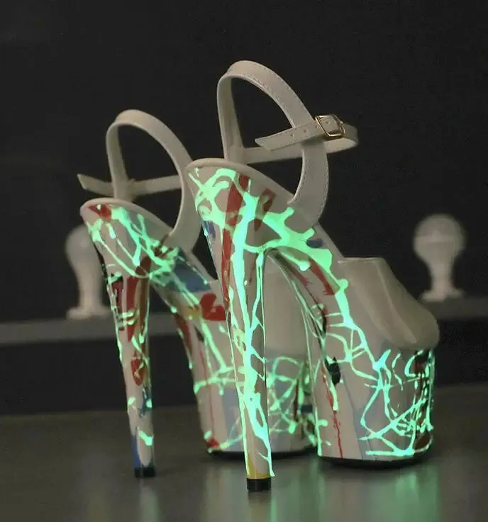 Neon Patent Leather Stiletto Heels