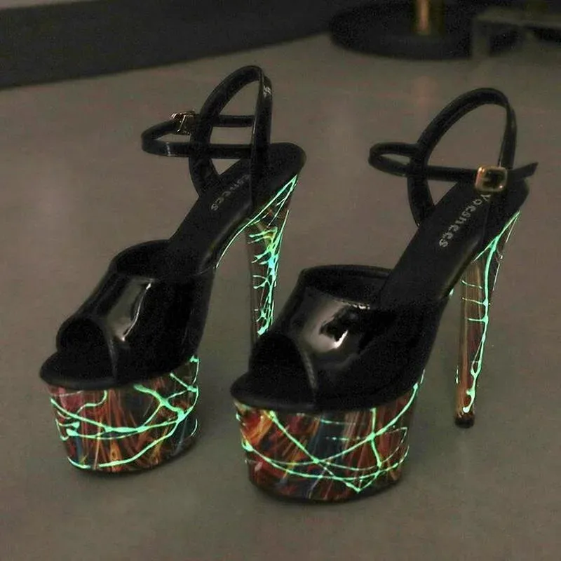 Neon Patent Leather Stiletto Heels