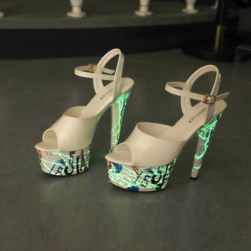 Neon Patent Leather Stiletto Heels