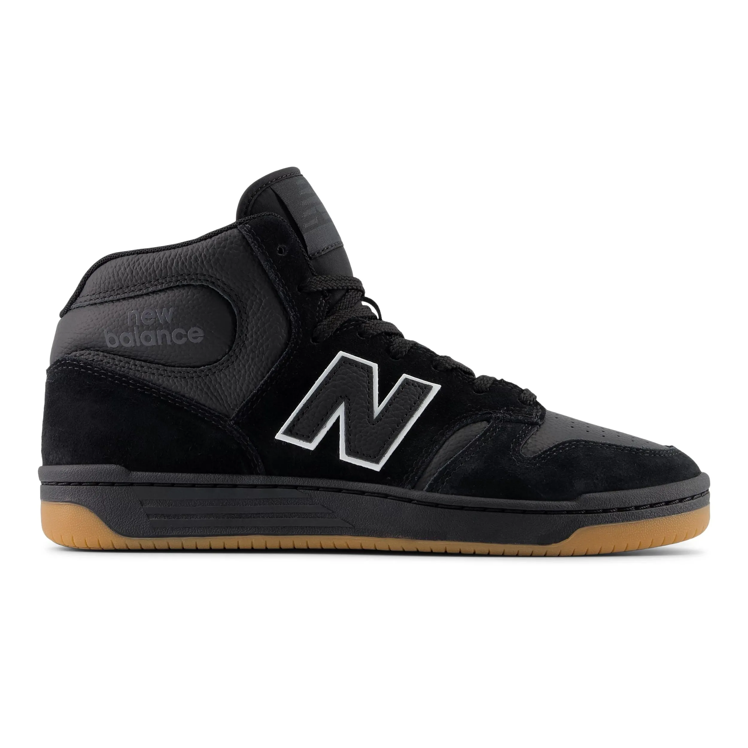 New Balance Numeric 480 High Skateboard Shoe - Black/Gum