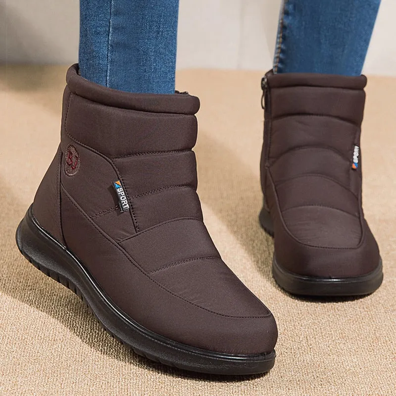 New Women Boots Waterproof Snow Boots For Winter Shoes Women Zipper Ankle Boots Winter Botas Femininas Keep Warm Botines