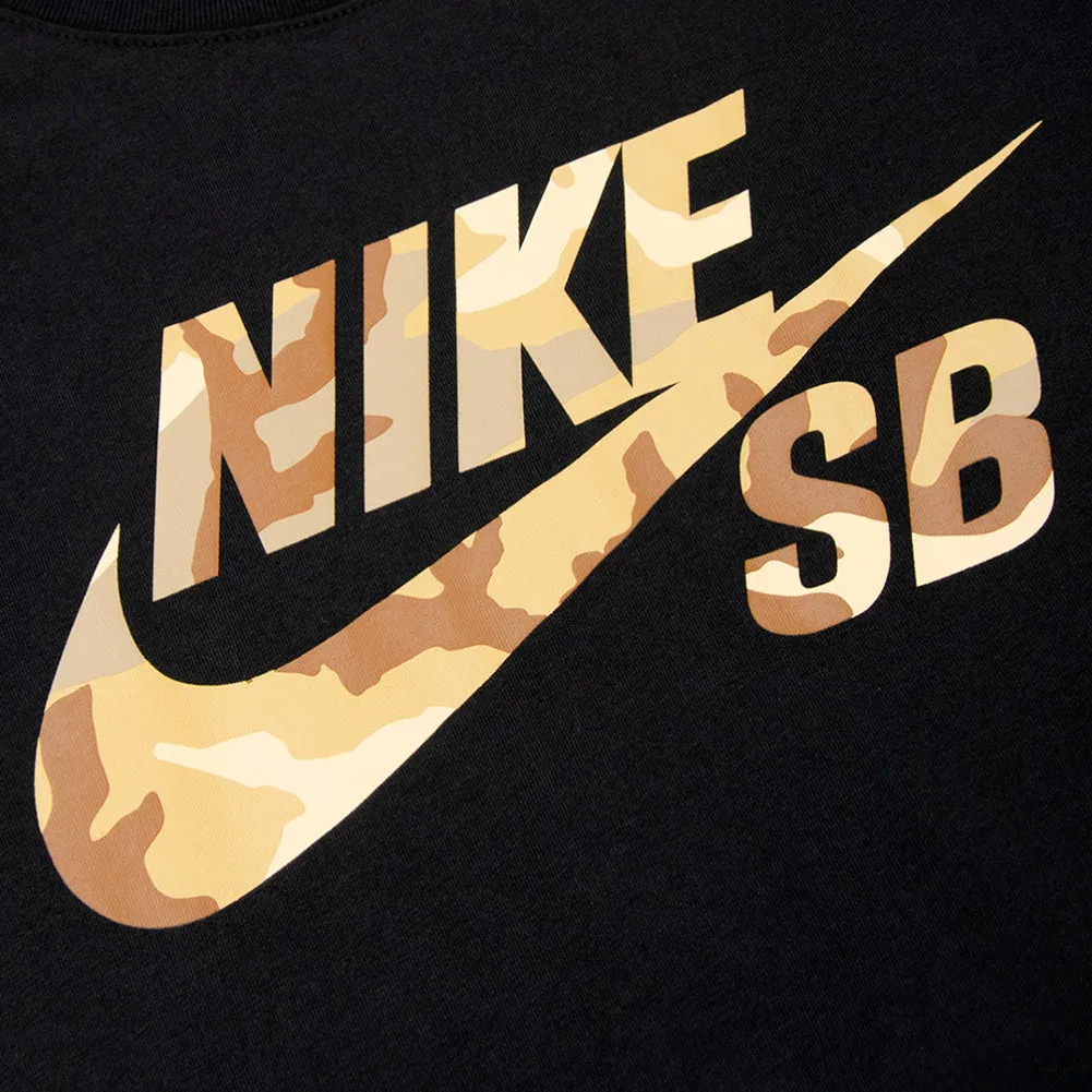 Nike Men's Active Wear Short Sleeve Camouflage Print SB Logo Skate T Shirt